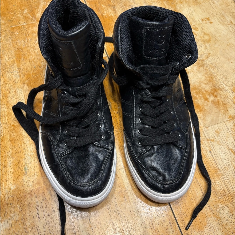 Womens G by GUESS Odean High-Top Fashion Sneakers - Black 9M